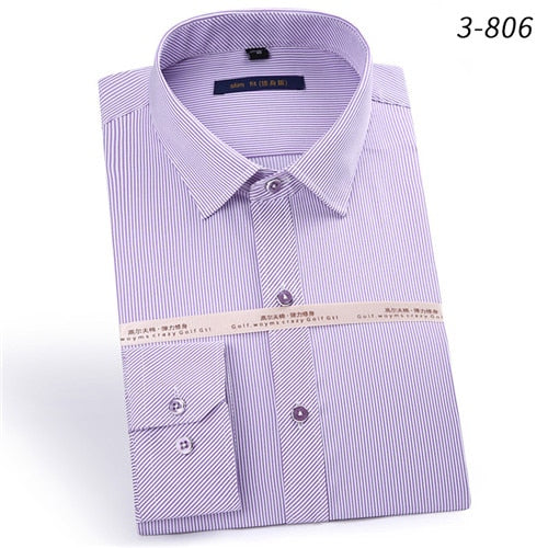 Recommend good Quality cotton and bamboo fiber micro-elastic slim fit long sleeve without chest pocket business men dress shirts