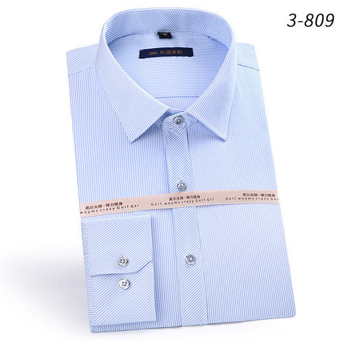 Recommend good Quality cotton and bamboo fiber micro-elastic slim fit long sleeve without chest pocket business men dress shirts