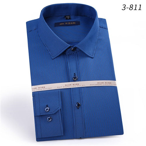 Recommend good Quality cotton and bamboo fiber micro-elastic slim fit long sleeve without chest pocket business men dress shirts