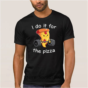 La Maxpa Make Custom Art T Shirt I Do It For The Pizza Men's T-Shirt Anti-Wrinkle Plus Size 3xl Gents Regular Tshirt For Men