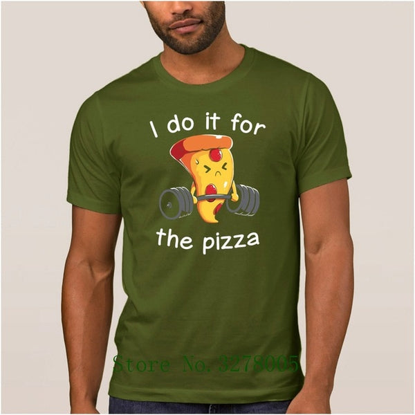 La Maxpa Make Custom Art T Shirt I Do It For The Pizza Men's T-Shirt Anti-Wrinkle Plus Size 3xl Gents Regular Tshirt For Men