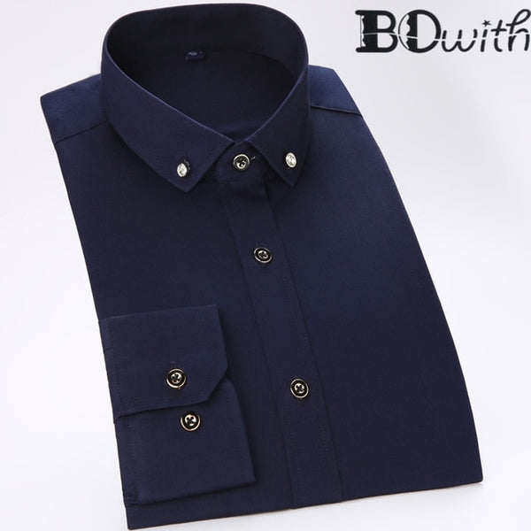 Light Blue Striped French Cufflink Men Shirt Long Sleeved Shirt Male Social Business Dress Work Men Business Shirts  Formal 4XL