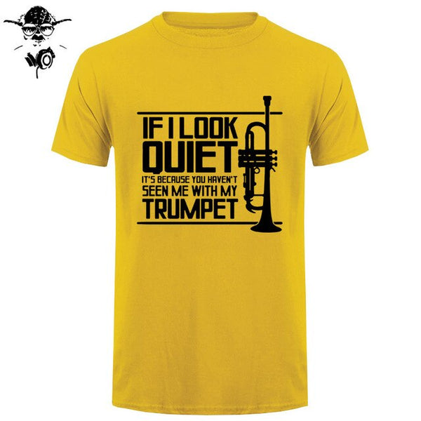 Funny Men t shirt Women novelty tshirt QUIET TRUMPET BRASS MUSIC MARCHING BAND PICKSPLACE cool T-Shirt