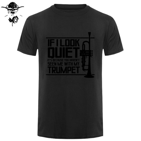 Funny Men t shirt Women novelty tshirt QUIET TRUMPET BRASS MUSIC MARCHING BAND PICKSPLACE cool T-Shirt