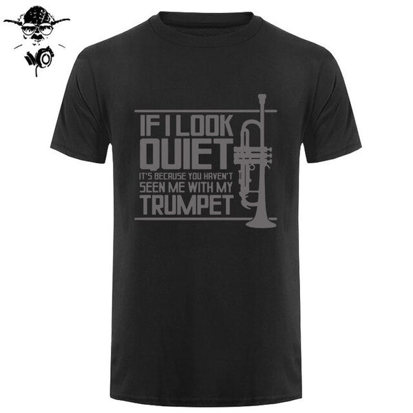 Funny Men t shirt Women novelty tshirt QUIET TRUMPET BRASS MUSIC MARCHING BAND PICKSPLACE cool T-Shirt