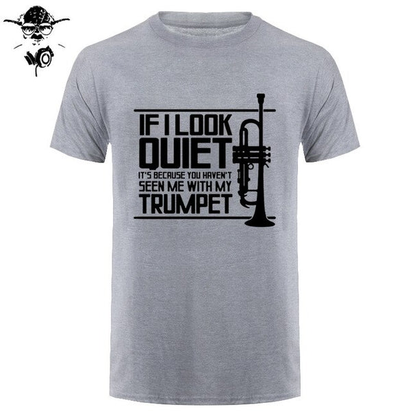 Funny Men t shirt Women novelty tshirt QUIET TRUMPET BRASS MUSIC MARCHING BAND PICKSPLACE cool T-Shirt