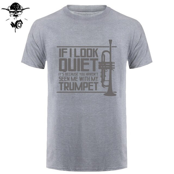 Funny Men t shirt Women novelty tshirt QUIET TRUMPET BRASS MUSIC MARCHING BAND PICKSPLACE cool T-Shirt