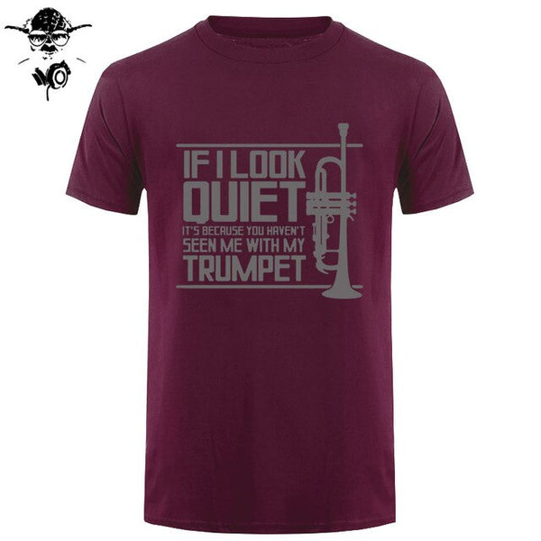 Funny Men t shirt Women novelty tshirt QUIET TRUMPET BRASS MUSIC MARCHING BAND PICKSPLACE cool T-Shirt