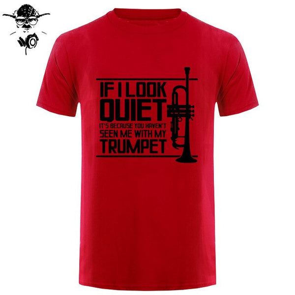 Funny Men t shirt Women novelty tshirt QUIET TRUMPET BRASS MUSIC MARCHING BAND PICKSPLACE cool T-Shirt