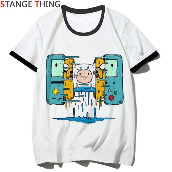 Adventure Time Play Video Games Funny T Shirt  for Men/women Cartoon Print T-shirt Summer Unisex Tshirt Cool Top Tee Male/female