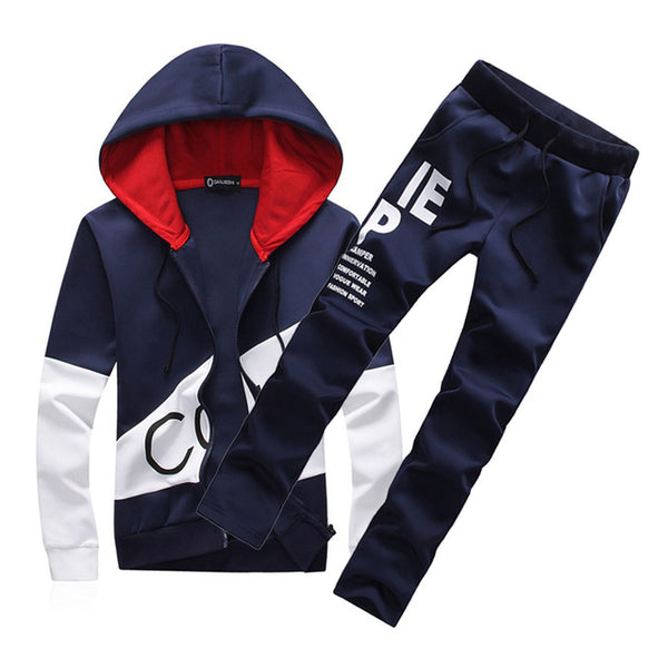 5XL Large Size Tracksuit Men Set Letter Sportswear Sweatsuit Male Sweat Track Suit Jacket Hoodie with Pants Mens Sporting Suits